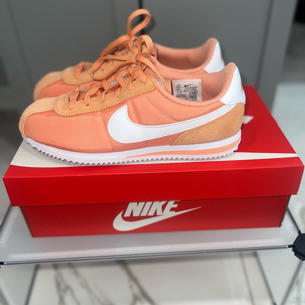 Nike Cortez Orange and White Sneakers